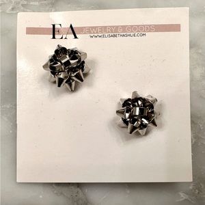 Silver Bow Earrings- brand new